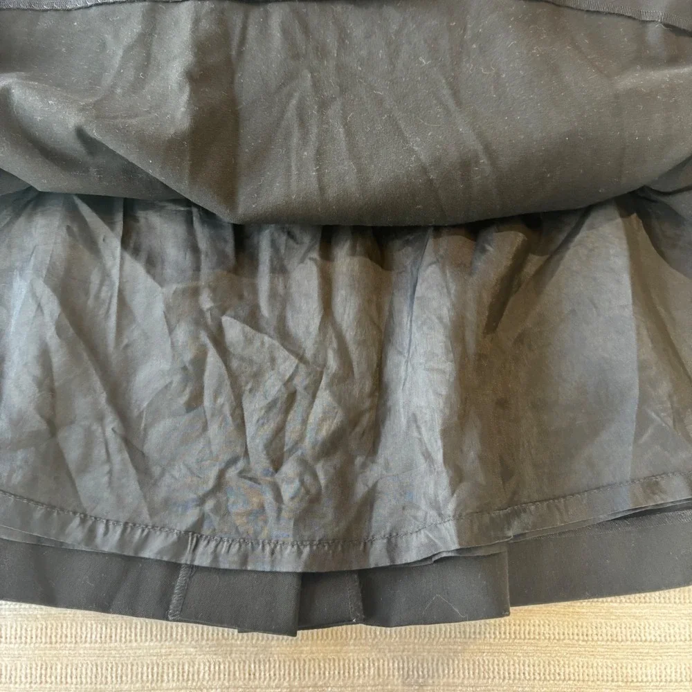 Gap Stretch Black Pleated Button Front Mini Skirt Size‎ 8 Holiday 2008